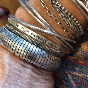 Custom, hand-stamped bracelet wraps
